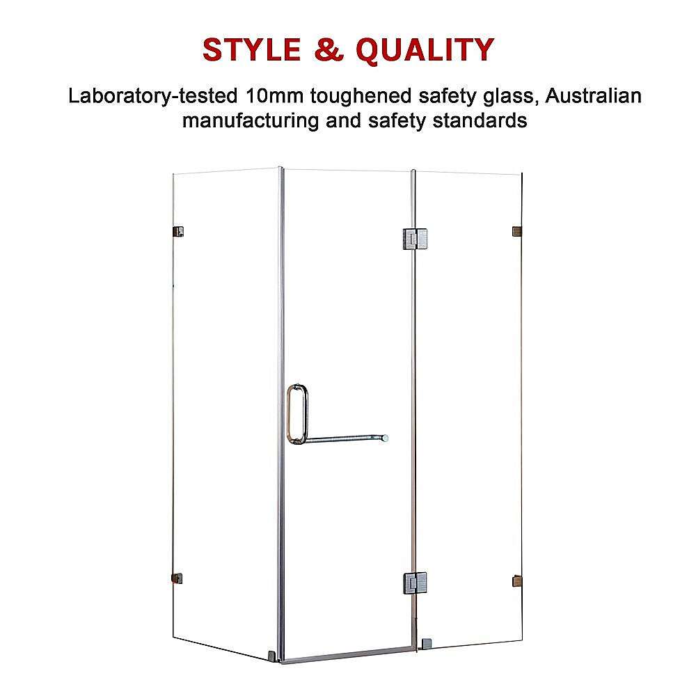 Frameless 10mm Glass Shower Screen 43.3