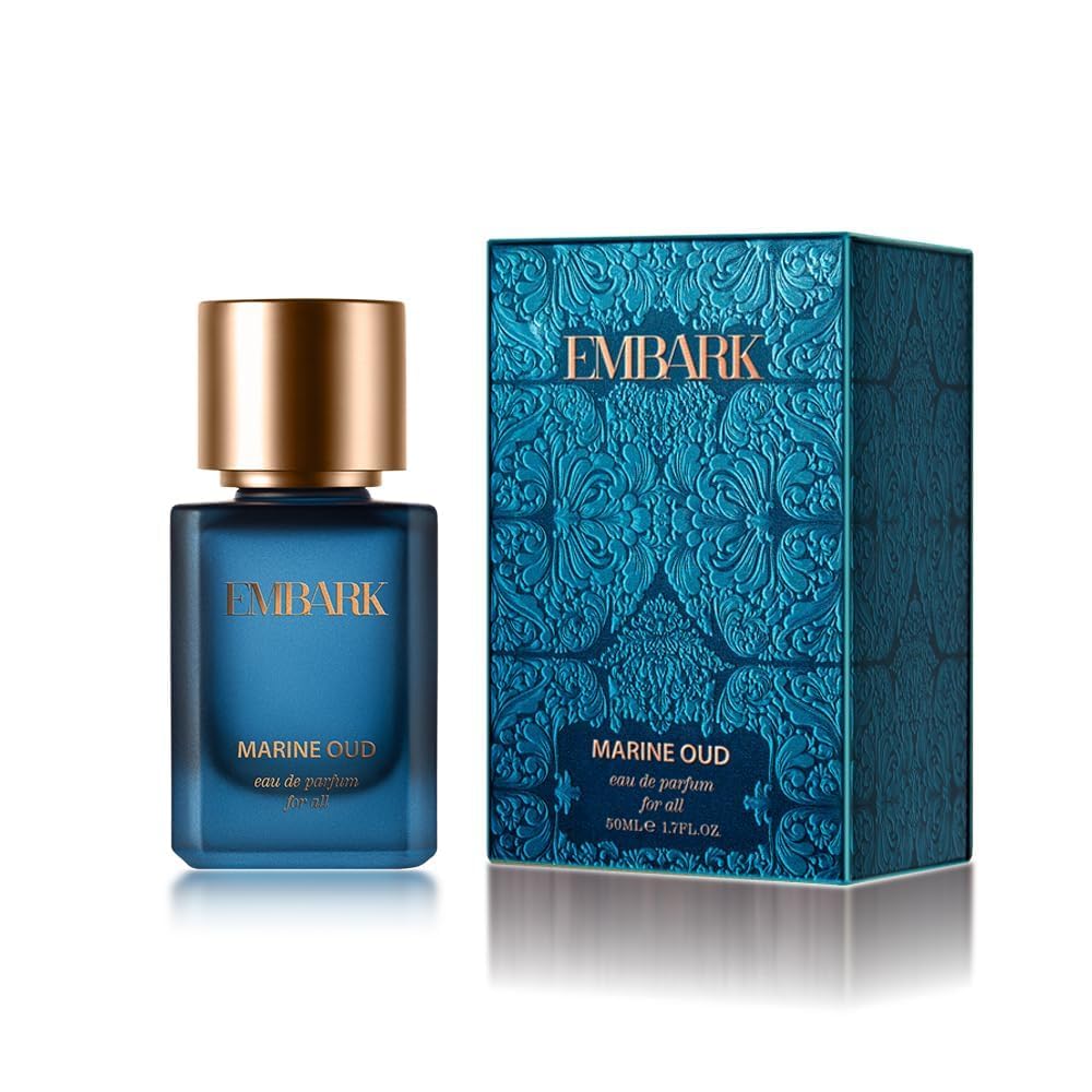 Premium EMBARK OUD Marine Perfume for Men & Women - 50ml Long Lasting Unisex Fragrance with Luxurious Oud Scent | Perfect for Date Nights, Special Occasions & Daily Wear