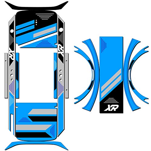 OneWheel Plus XR Graphics Kit - Blitz Blue Rail & Fender Decals with Grip Tape by Earth Surf Designs | Custom Stickers for Electric Skateboard Accessories | Perfect for Street Riding & Personalization