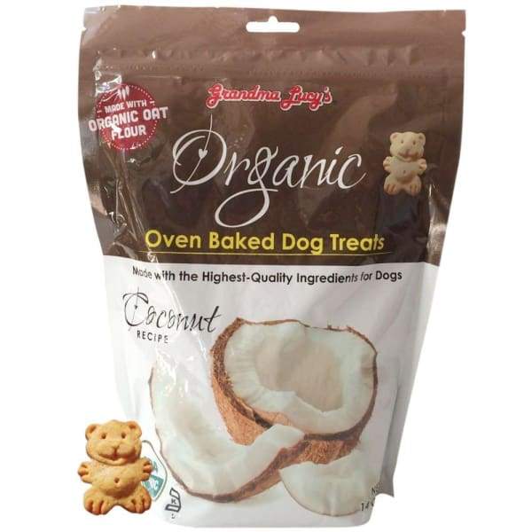 Grandma Lucy's Organic Coconut Oven Baked Dog Treats 14oz - Grain Free, All Natural Dog Snacks for Training & Rewards - Perfect for Small, Medium & Large Dogs