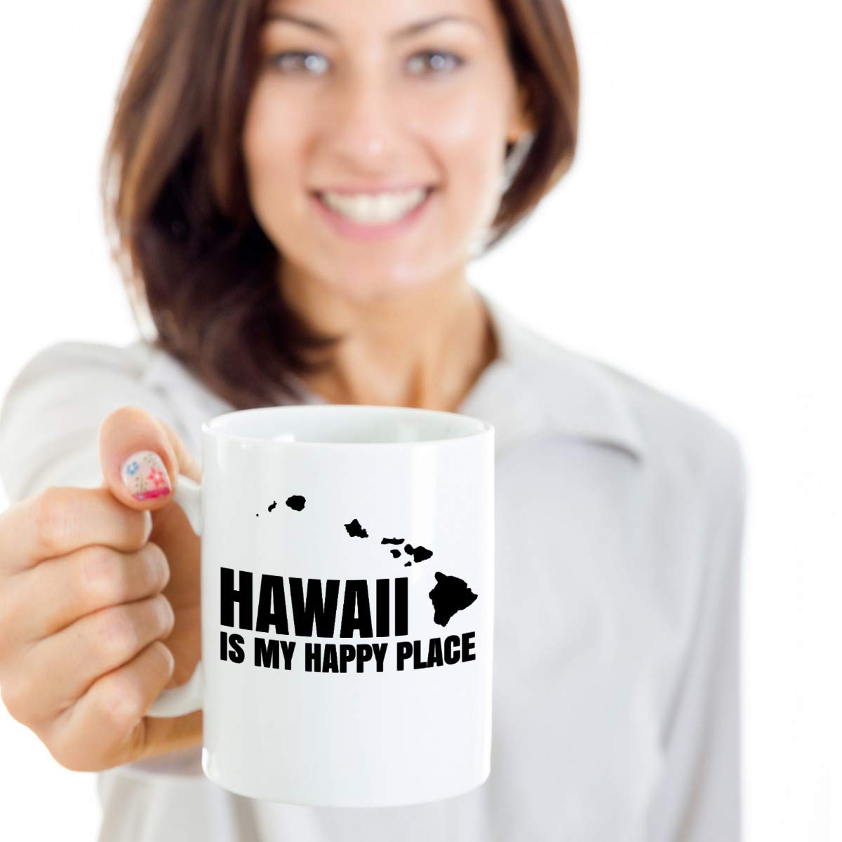 Hawaii Map Coffee Mug - 15oz Travel Souvenir & Birthday Gift for Men & Women