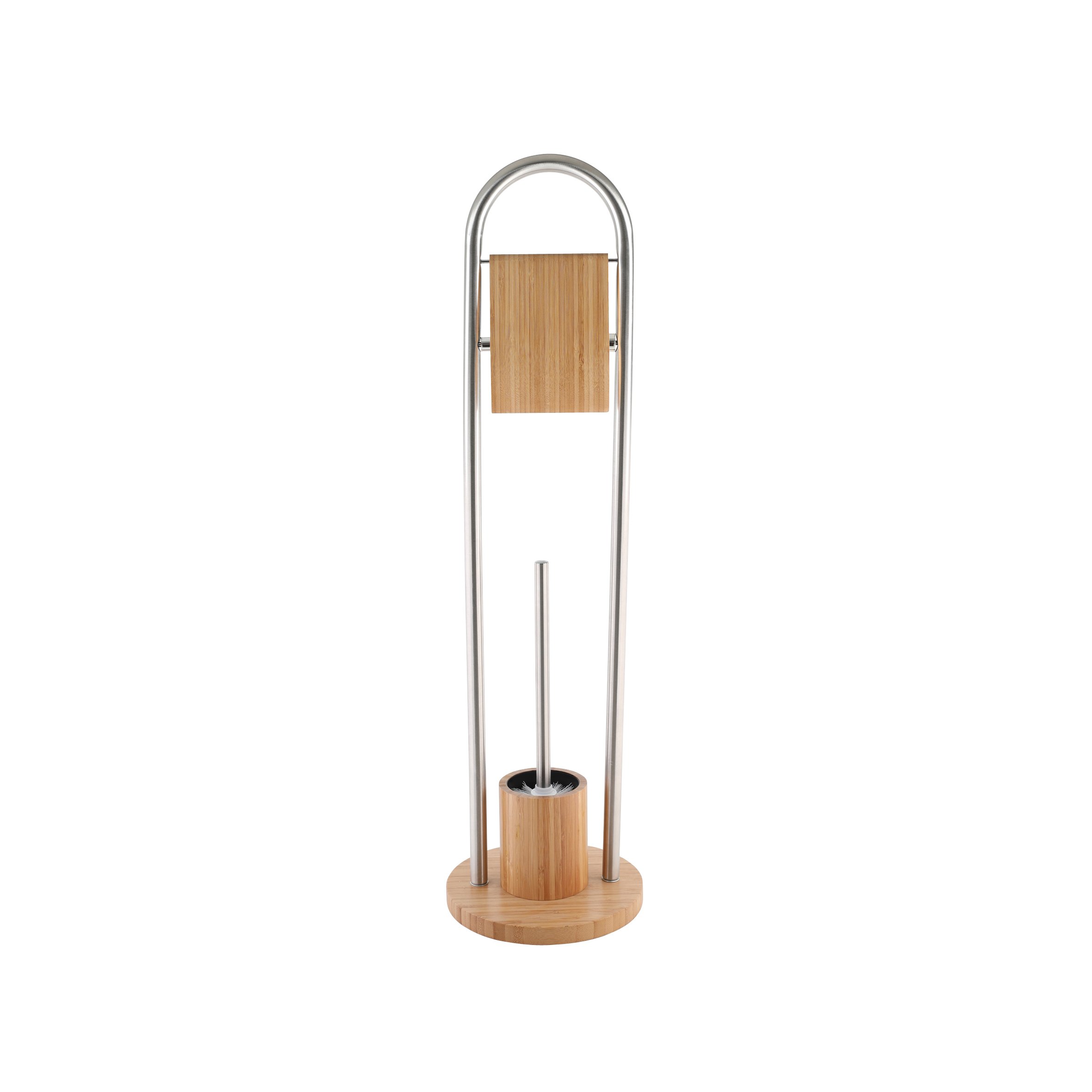Bonja 80 cm Toilet Paper Holder and Toilet Brush Set - Modern Bathroom Accessories for WC, Home & Office Use