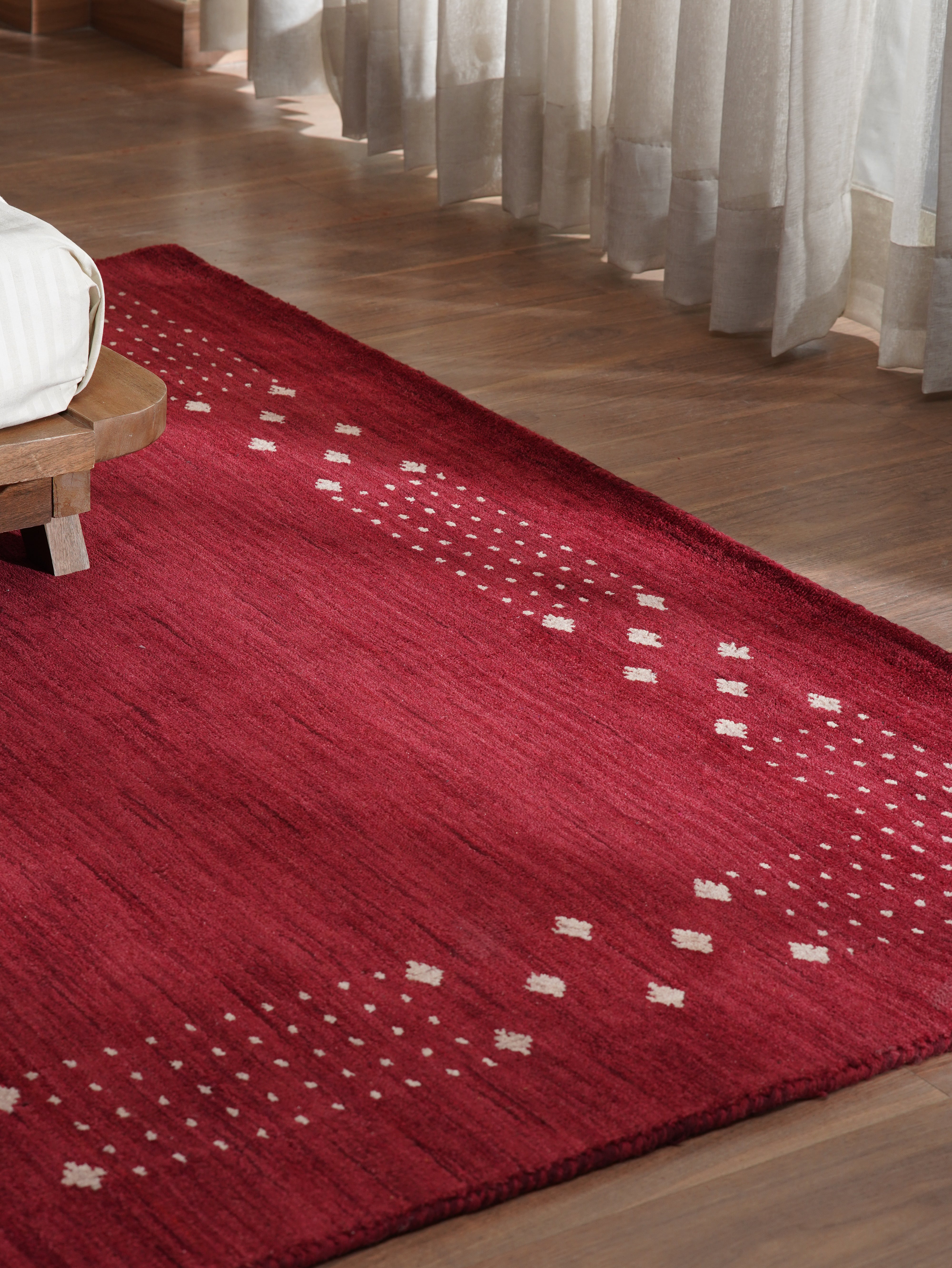 Hand Knotted Wool Rug - Premium Quality, Soft & Durable - Perfect for Living Room, Bedroom, or Office Decor