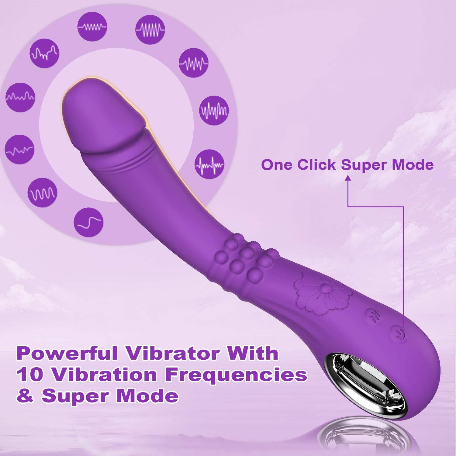 Premium G-Spot Vibrator for Women - 10 Powerful Vibration Modes & Super Click Mode, IRKEAC Nipple and Clit Stimulator, Adult Sex Toy for Solo Play and Couples (Purple) - Perfect for Intimate Pleasure and Spicing Up Your Sex Life