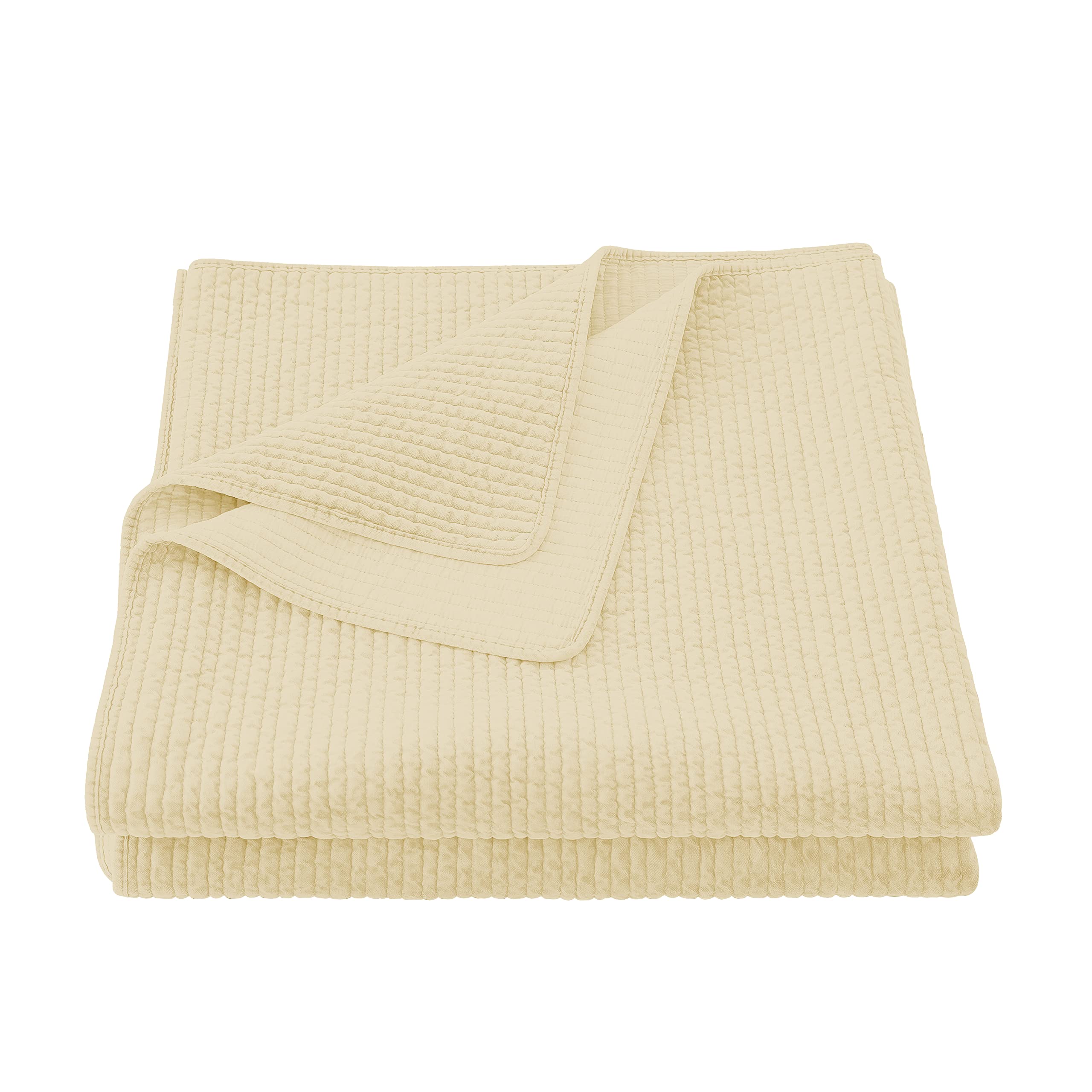 Premium Stonewashed Cotton Velvet Quilt - Queen Size Light Tan Solid Color Bedding Set | Classic Traditional Rustic Luxury Quilted Cover | Soft Lightweight Comforter for All-Season Use | Perfect for Master Bedroom, Guest Room & Cozy Cabin Retreat