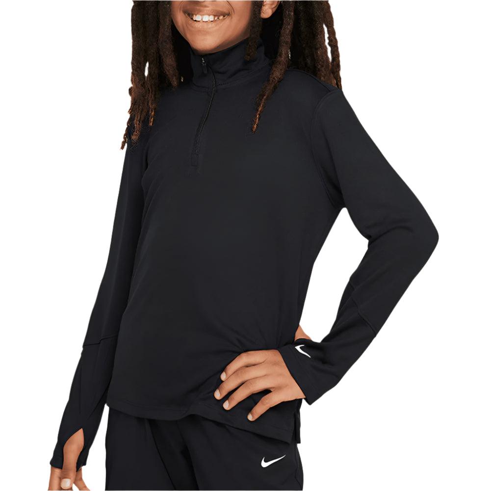 Boys' Dri-FIT Long Sleeve Half Zip Tennis Shirt - Moisture Wicking Performance Top for Junior Tennis & Active Sports
