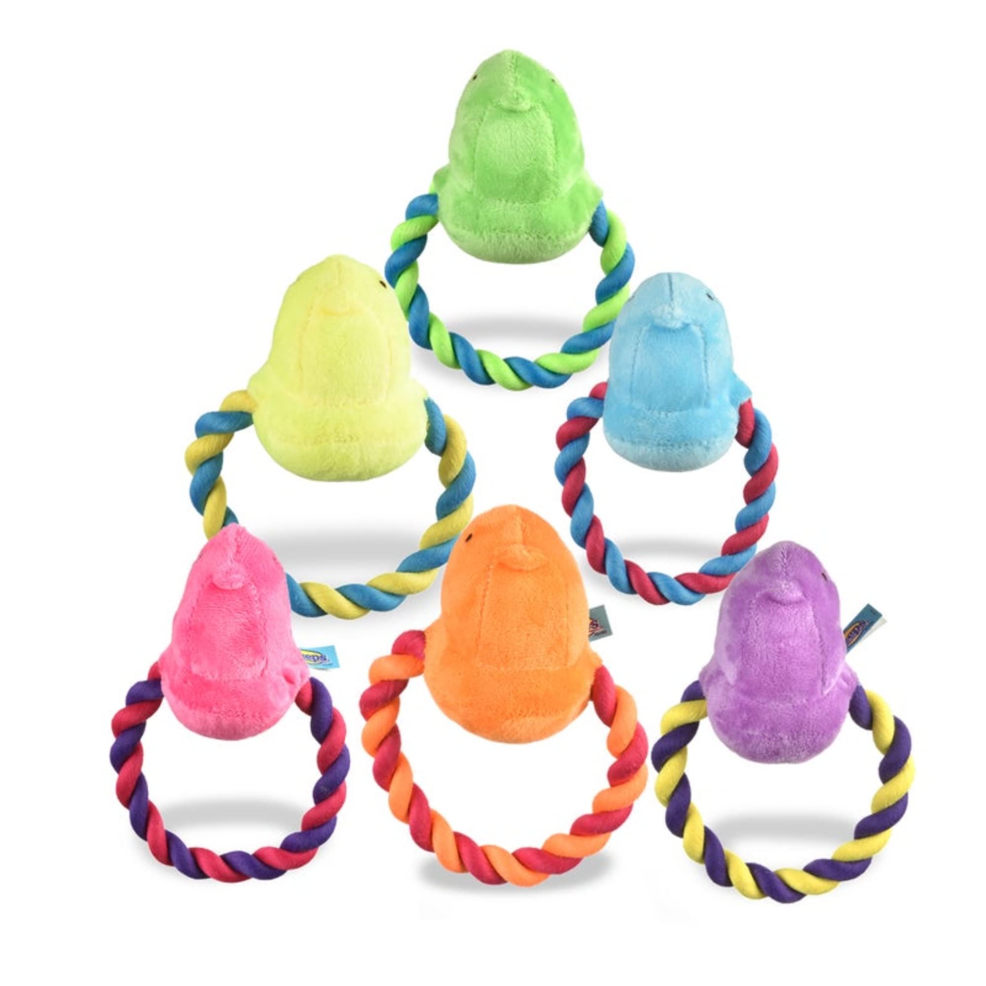 Peeps Squeaky Rope Dog Toys for Small & Medium Dogs - Blue Chick Design, Durable Chew Toy for Puppies & Adult Dogs - Perfect for Fetch, Tug of War & Interactive Playtime
