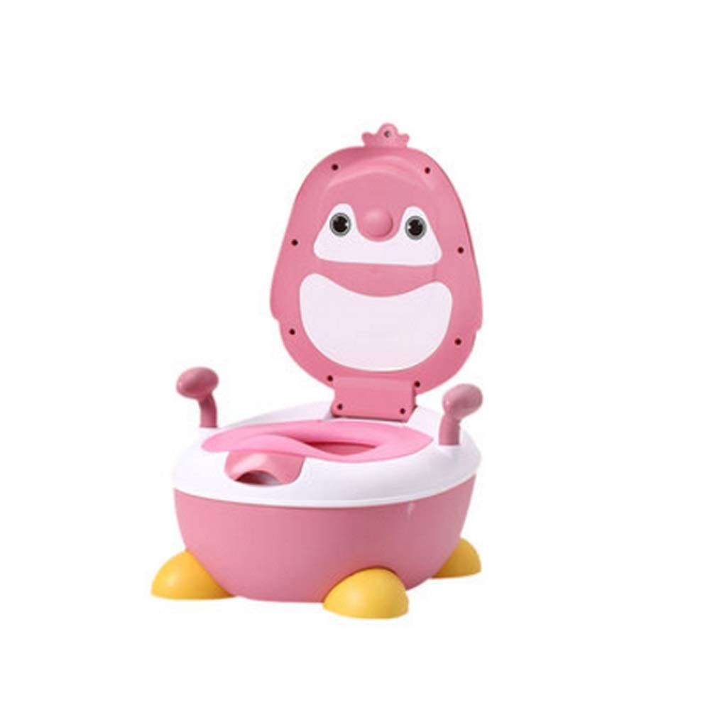Adjustable Height Cute Penguin Baby Potty Training Seat - Portable Toilet for Toddlers Boys & Girls - Perfect for Home, Travel & Daycare Use