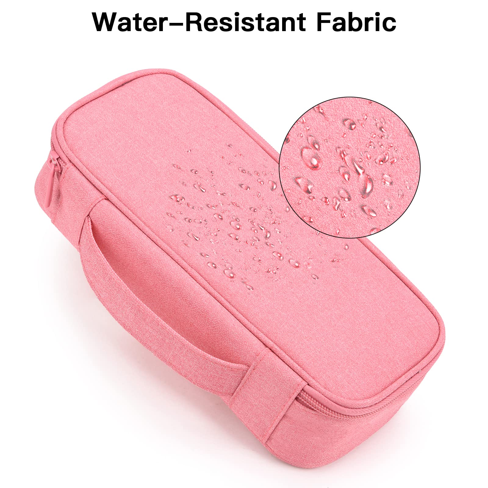 Cord Organizer Travel Case - Electronics Organizer Pouch for Cables, Chargers, Power Banks & Phone Accessories | Compact Cable Storage Bag for Travel, Office & Home (Pink)
