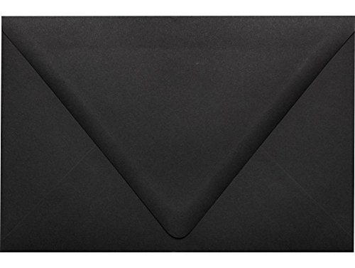 Premium LUXPaper 6x9 Contour Flap Booklet Envelopes - Midnight Black, 80lb Text Weight, Pack of 1000 | Perfect for Wedding Invitations, Business Mailers & Greeting Cards