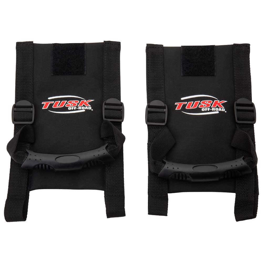 Tusk UTV Hand Grips - Heavy Duty Handlebar Handholds for Off-Road Vehicles - Perfect for ATV, Side-by-Side & UTV Riding Accessories (Black) - Ideal for Trail Riding, Mudding & Off-Road Adventures