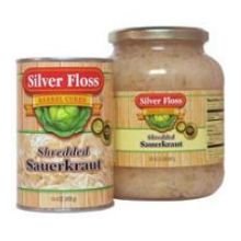Premium Silver Floss Shredded Sauerkraut - 2 lb. Resealable Poly Bag (12 Bags/Case) | Fermented Cabbage for Hot Dogs, Sandwiches & Gut Health | Perfect for BBQ, Reuben Sandwiches & German Recipes