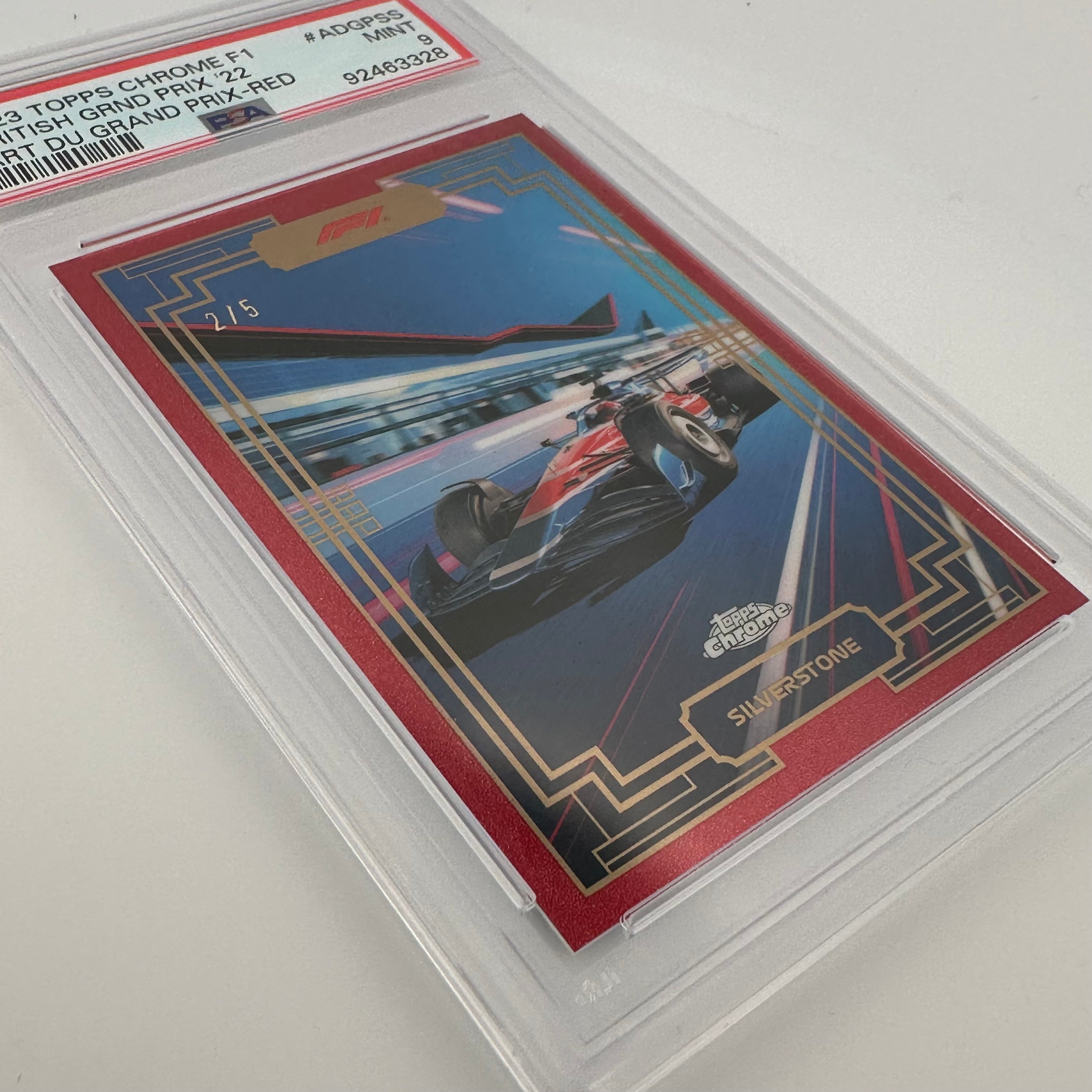 PSA 9 2023 Chrome Art du Grand Prix 2/5 Red Silverstone #ADGPSS - Collectible Racing Card for Display & Investment