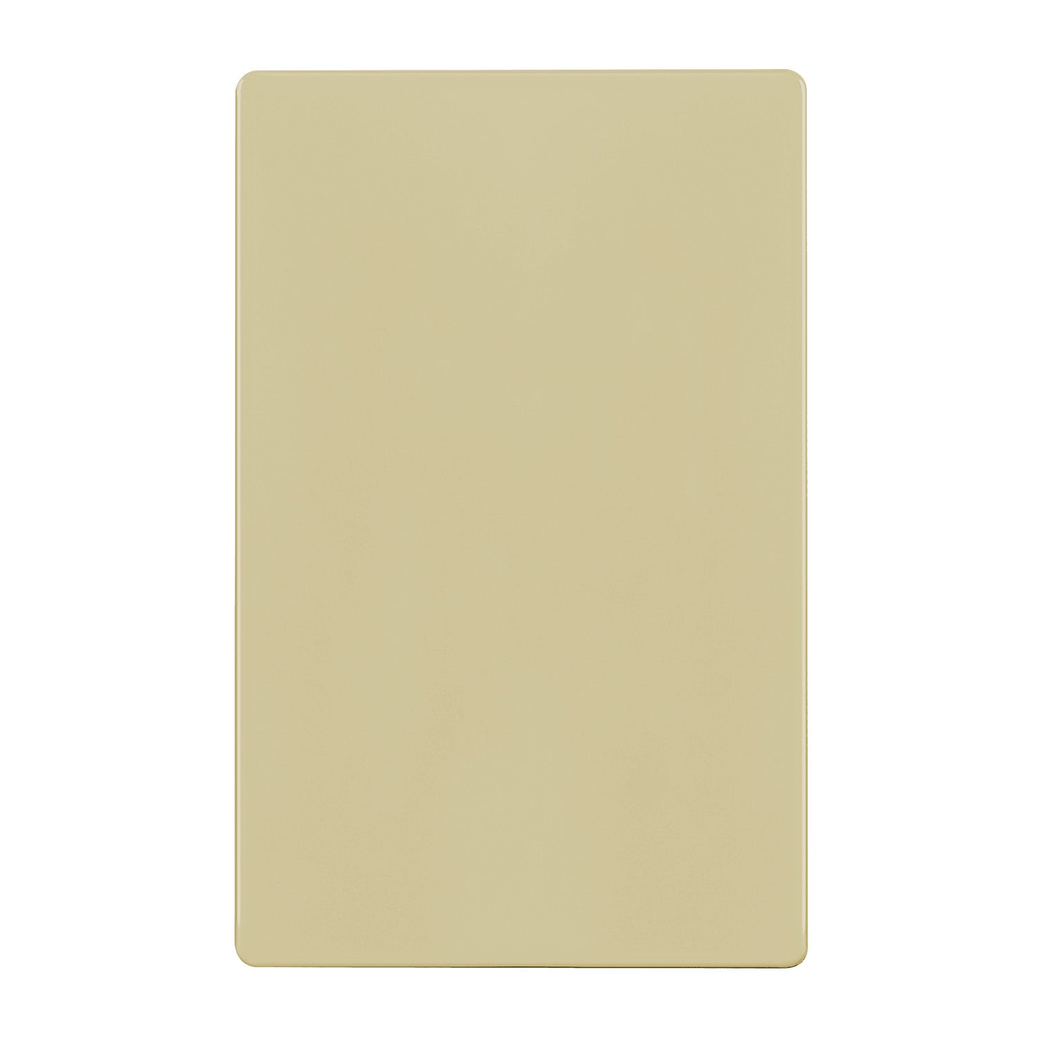1 Gang Screwless Blank Wall Plate, Ivory - Smooth Cover for Electrical Outlets & Switches - Perfect for Home, Office & Commercial Use