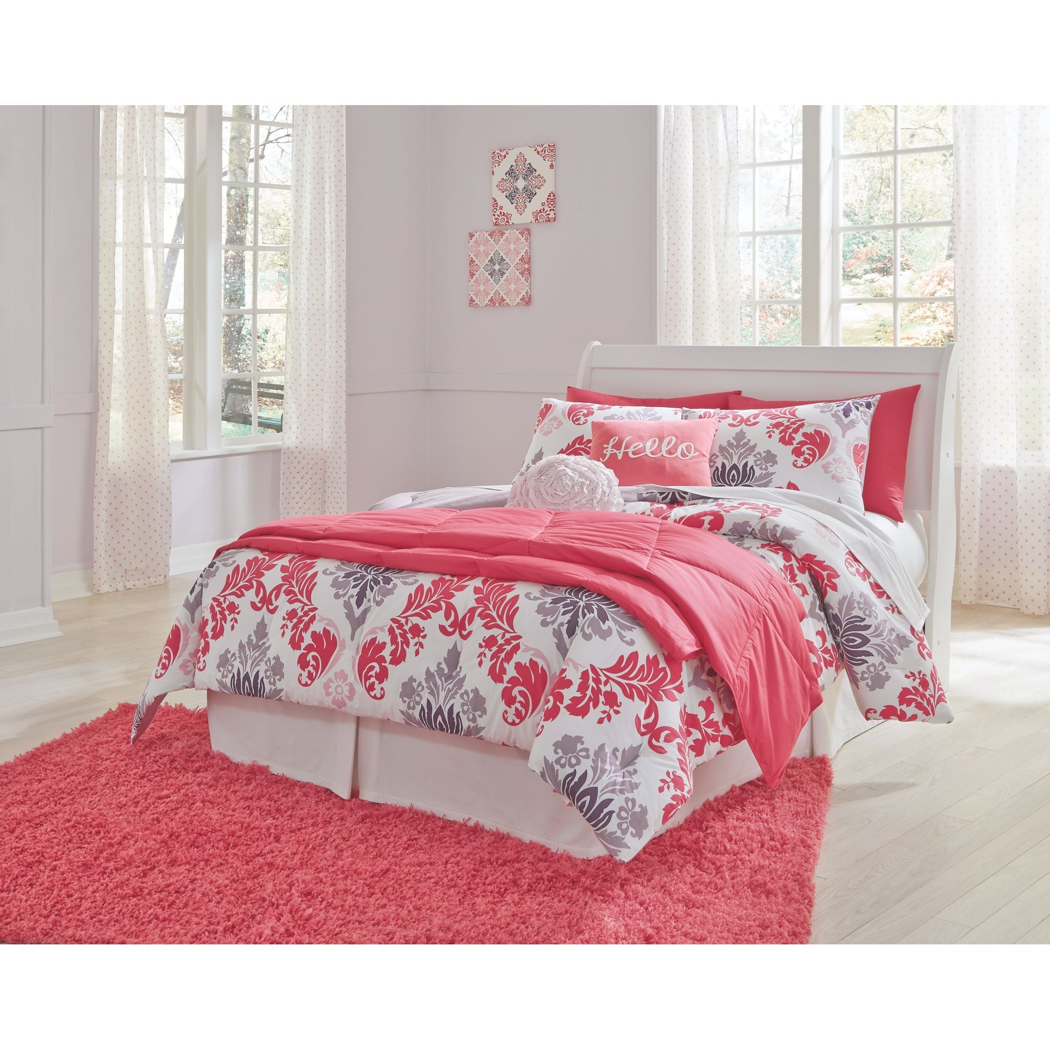 Anarasia White Sleigh Headboard - Queen Size Upholstered Bed Frame Headboard for Bedroom - Perfect for Modern, Farmhouse & Traditional Home Decor