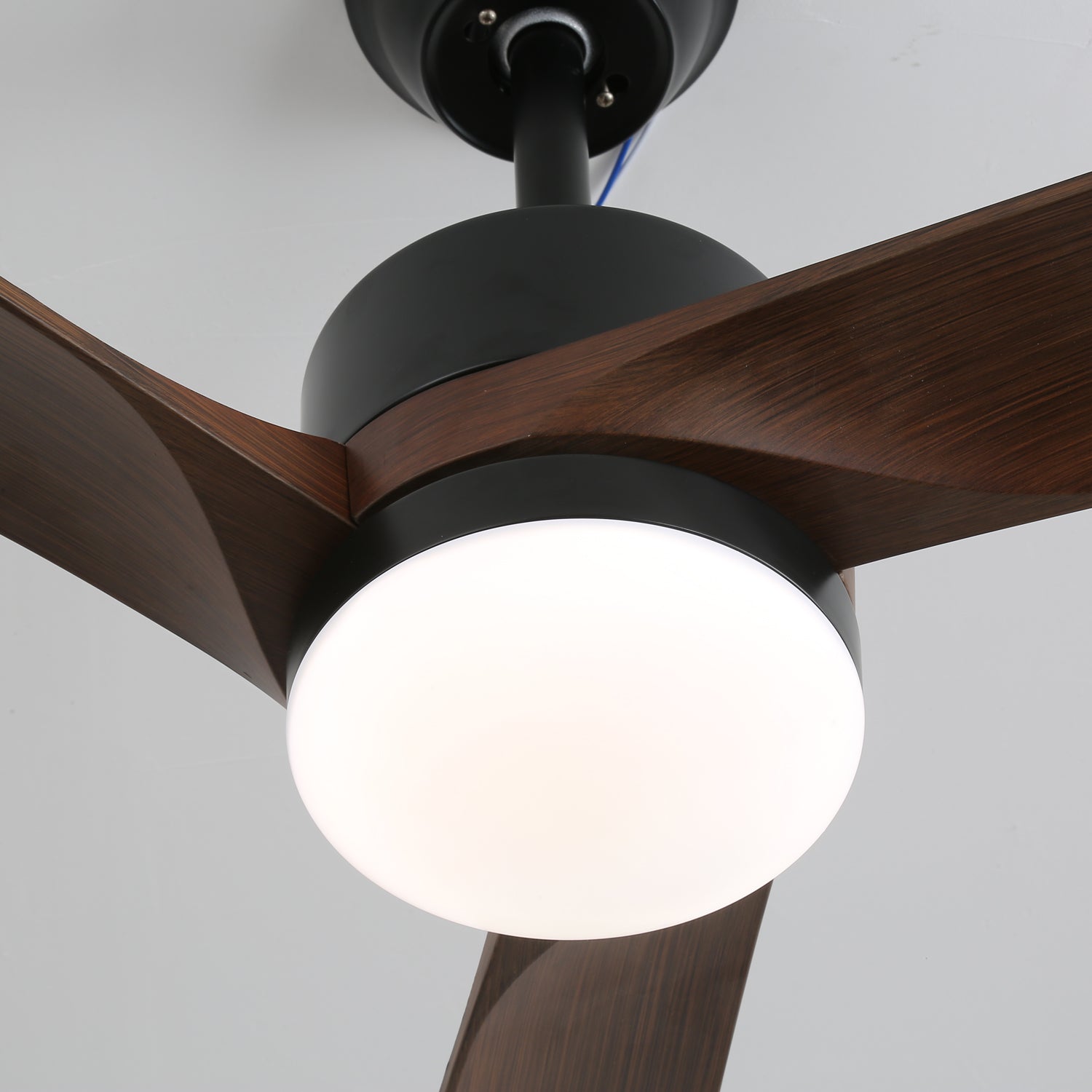 Averso Ceiling Fan with Light Kit - 52 Inch Modern Flush Mount Indoor/Outdoor Fan - Energy Efficient LED Light - Perfect for Bedroom, Living Room, Patio & Covered Porch