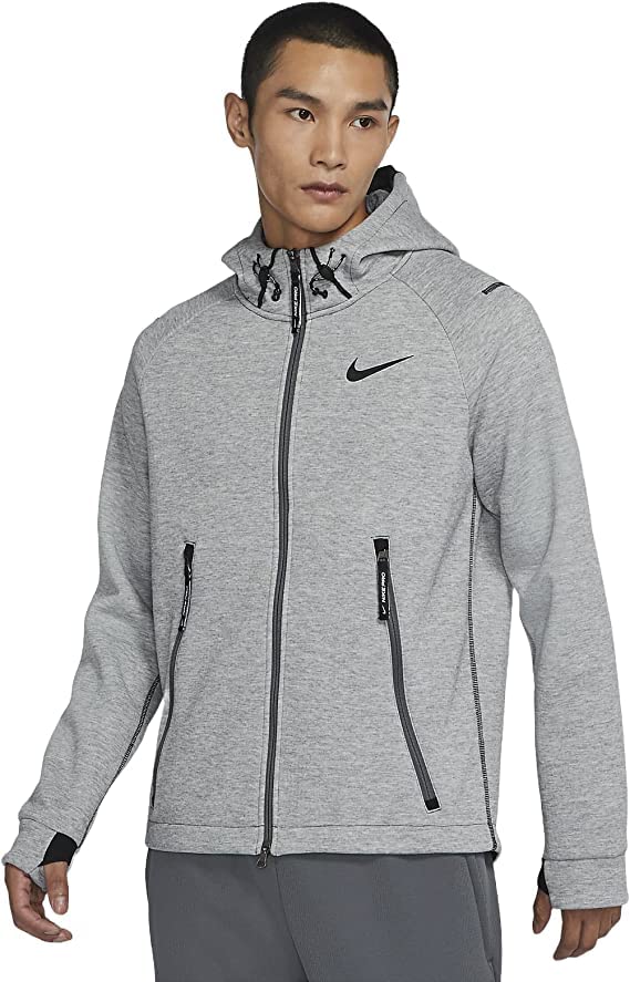 Nike Pro Therma Sphere Max Jacket for Men - Grey Medium - Cold Weather Running & Training Jacket - Windproof & Insulated for Outdoor Sports & Winter Workouts