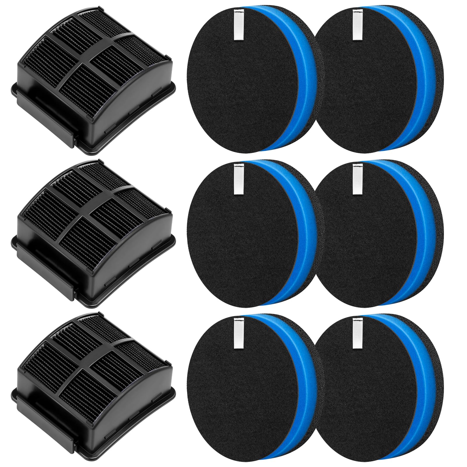 HEPA Filter Replacement Kit for Bissell 2998 Multiclean Lift-Off Pet Vacuum - Compatible with Bissell 2998, 2999, 2849, 3000, 3057, 28492, 31259, 3399, 2852, 31269, 3125W (3+6 Pack) - Part 1625641 - Ideal for Pet Hair Removal & Deep Cleaning