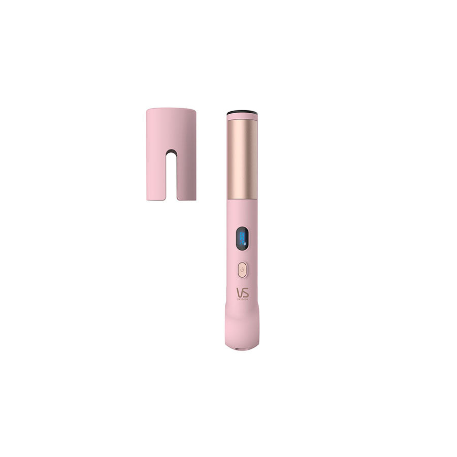 VIDAL SASSOON VS Brush & Straightener Set 2024 - Pink Hair Styling Kit for Smoothing & Straightening | Perfect for Home Use, Salon Styling & Travel