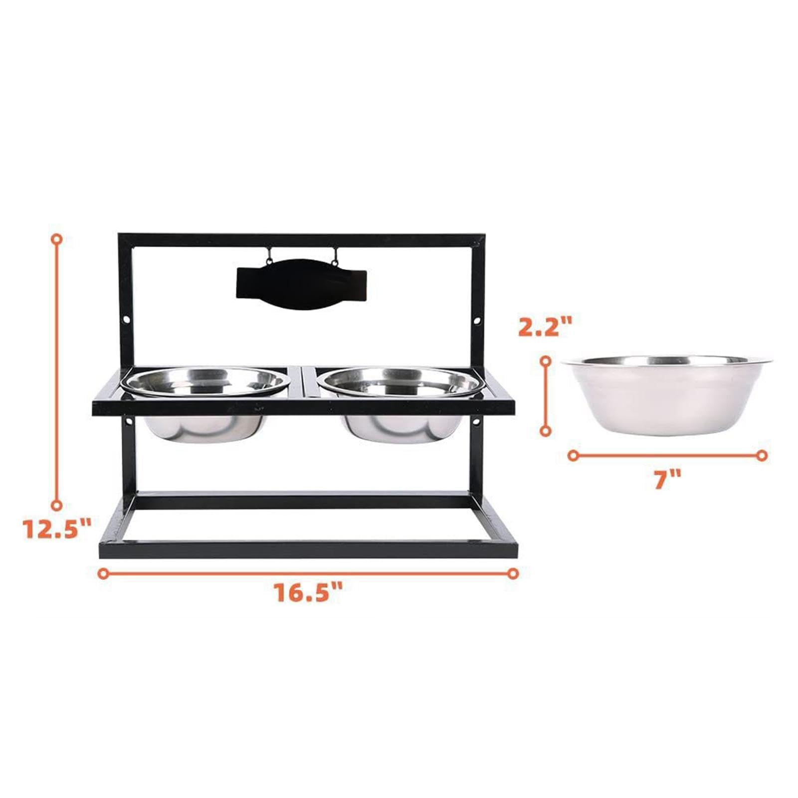 Premium Raised Dog Bowls with Stand - Adjustable Elevated Pet Feeder for Small & Large Dogs, Cats & Puppies - Perfect for Dining, Feeding & Watering - Ideal for Home, Kitchen & Outdoor Use