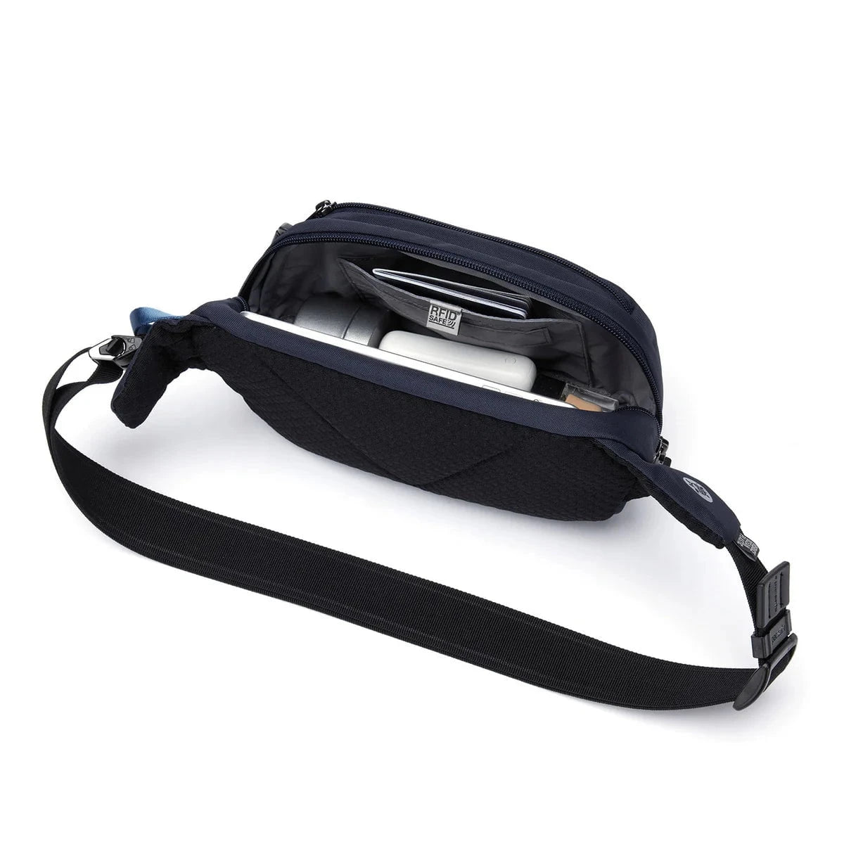 Pacsafe Vibe 100 Anti-Theft RFID Blocking Waist Pack for Travel, Hiking & Daily Use - Secure Crossbody Bag with Cut-Proof Straps for Men & Women