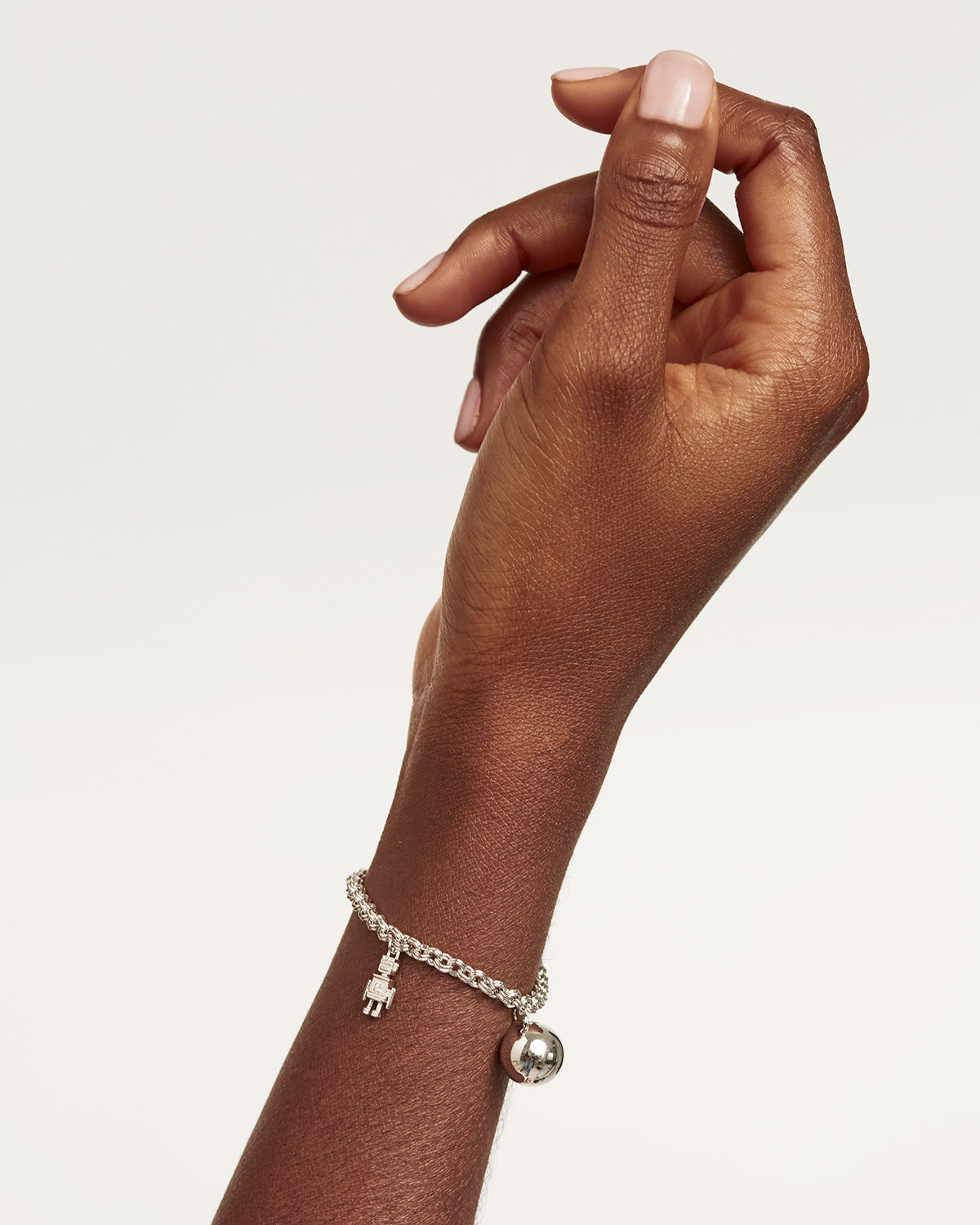 GRID Space Age Silver Bracelet for Women - Stylish Modern Jewelry Gift for Everyday Wear & Special Occasions