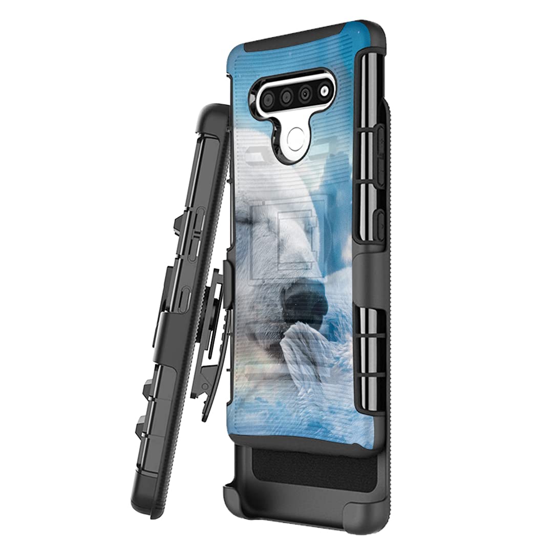 Military Shockproof LG K51 Case with Kickstand & Belt Clip - Heavy Duty Protection for All Carriers, Perfect for Outdoor & Work Use