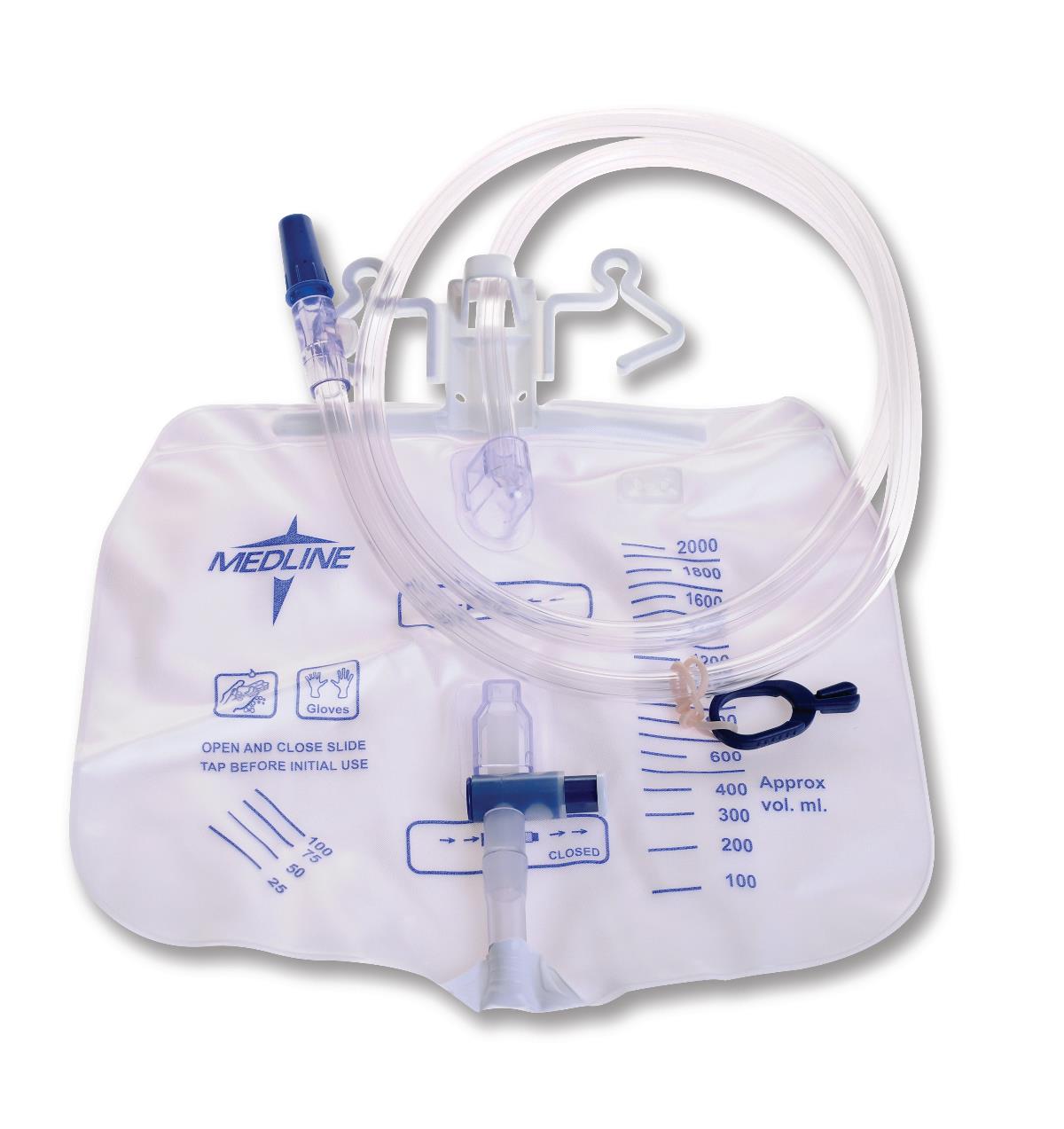 Disposable Urinary Drainage Bags for Adults - 2000ml Medical Grade Latex-Free Catheter Bags - Ideal for Post-Surgery, Travel & Home Healthcare Use