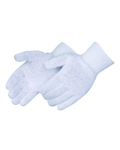 Premium Bleach White Cotton/Polyester Knit Gloves - Pack of 12 - Ideal for Cleaning, Gardening & Household Chores