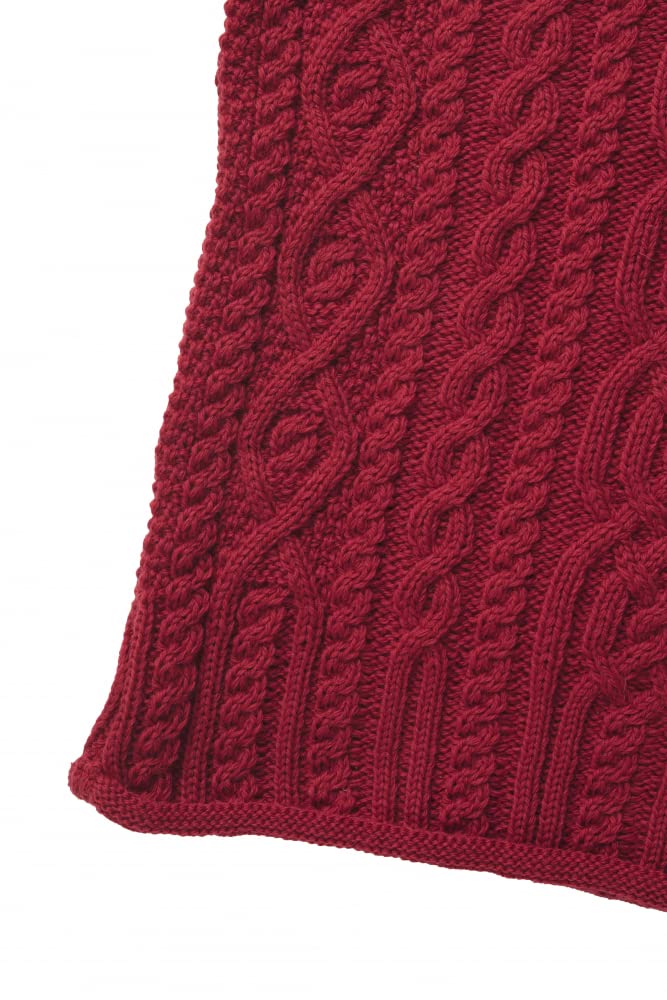 Aran Crafts Women's Traditional Irish Funnel Neck Sweater - 100% Merino Wool, Warm Winter Knitwear for Women, Perfect for Christmas Gifts & Cozy Outfits