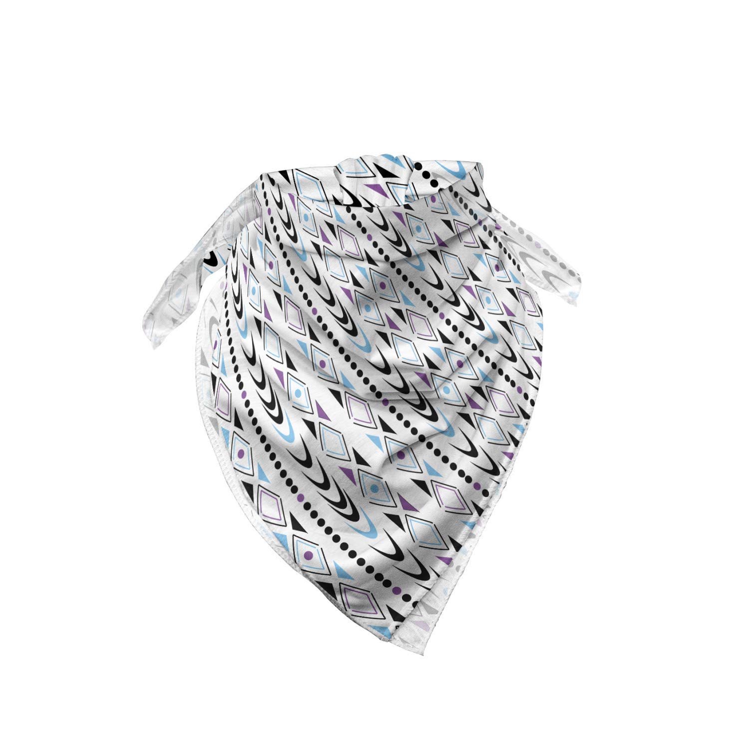 Ambesonne Tribal Bandana - Stylish Unisex Head & Neck Scarf with Triangle Dots & Half Circle Patterns - Perfect for Music Festivals, Outdoor Adventures & Fashion Accessories