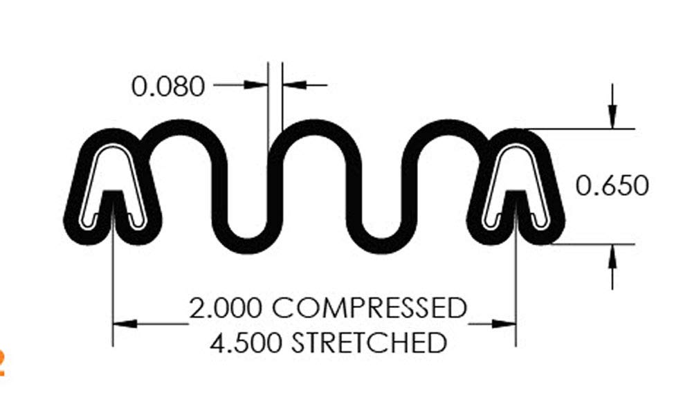 Gordon Glass 11-5381 Accordion Boot Seal 20FT - Slider to Slider for Car Windows & Doors