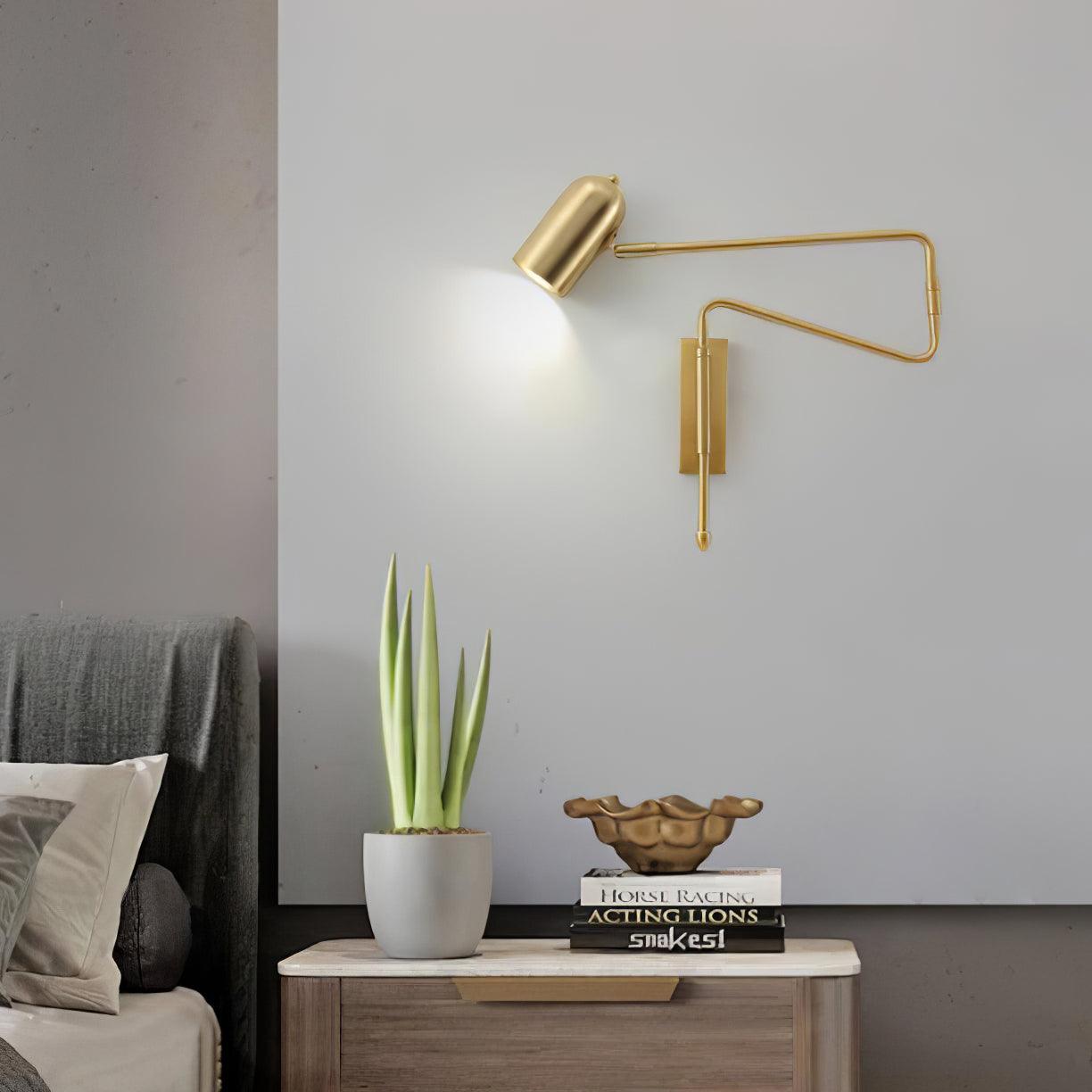 Adjustable Arm Reading Wall Lamp - Dimmable LED Light for Bedroom, Study & Office - Perfect for Night Reading and Workspace Lighting