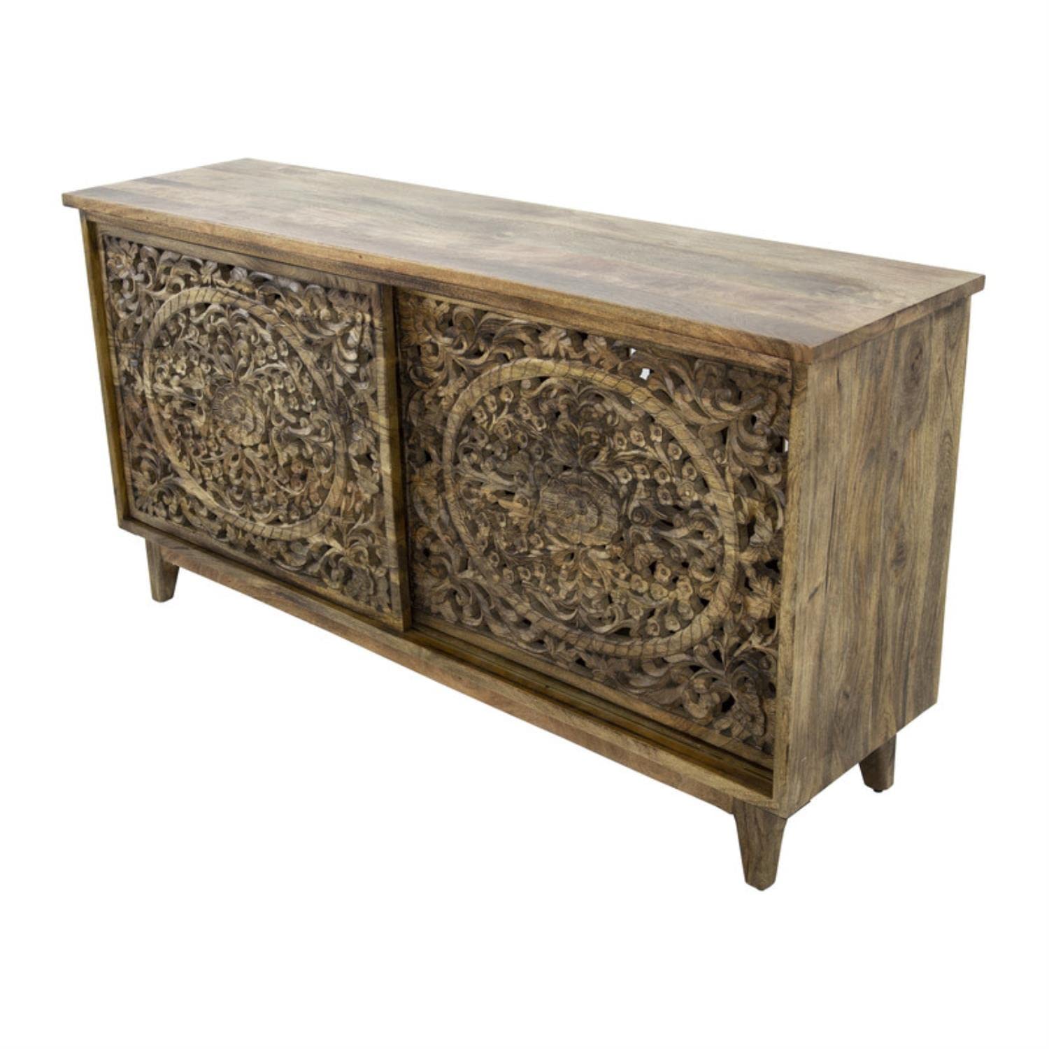 Yosemite Home Decor Gracia Large Cabinet - Rustic Wood Storage Cabinet for Living Room, Bedroom & Entryway Organization