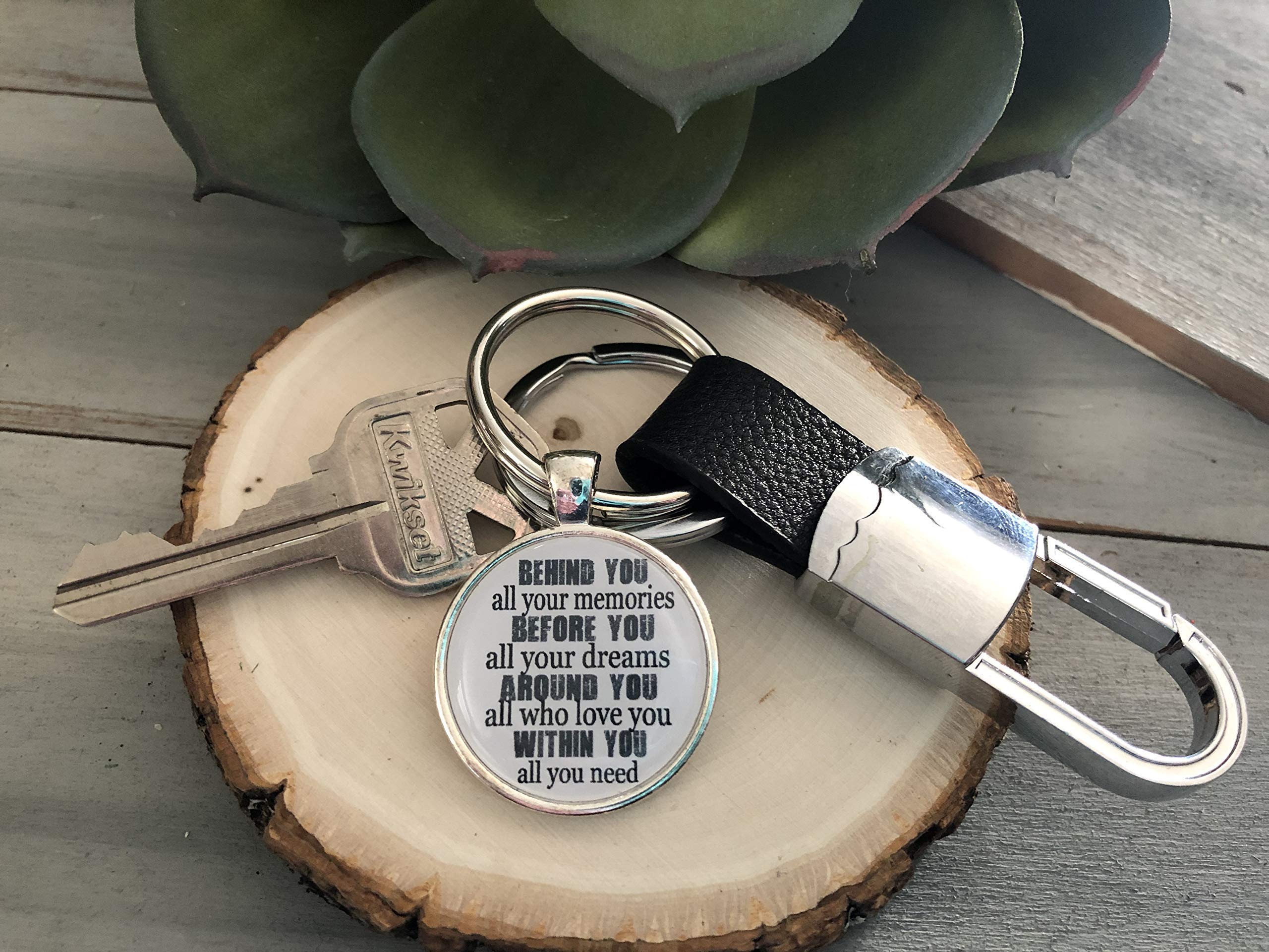 Personalized Graduation Keychain for Him - Class of 2020 Inspirational Gift for High School & College Graduates - Perfect Graduation Gift Idea for Friends, Son, Brother - Commemorate Memories & Achievements - Great for Graduation Parties, Ceremonies & Alumni Reunions