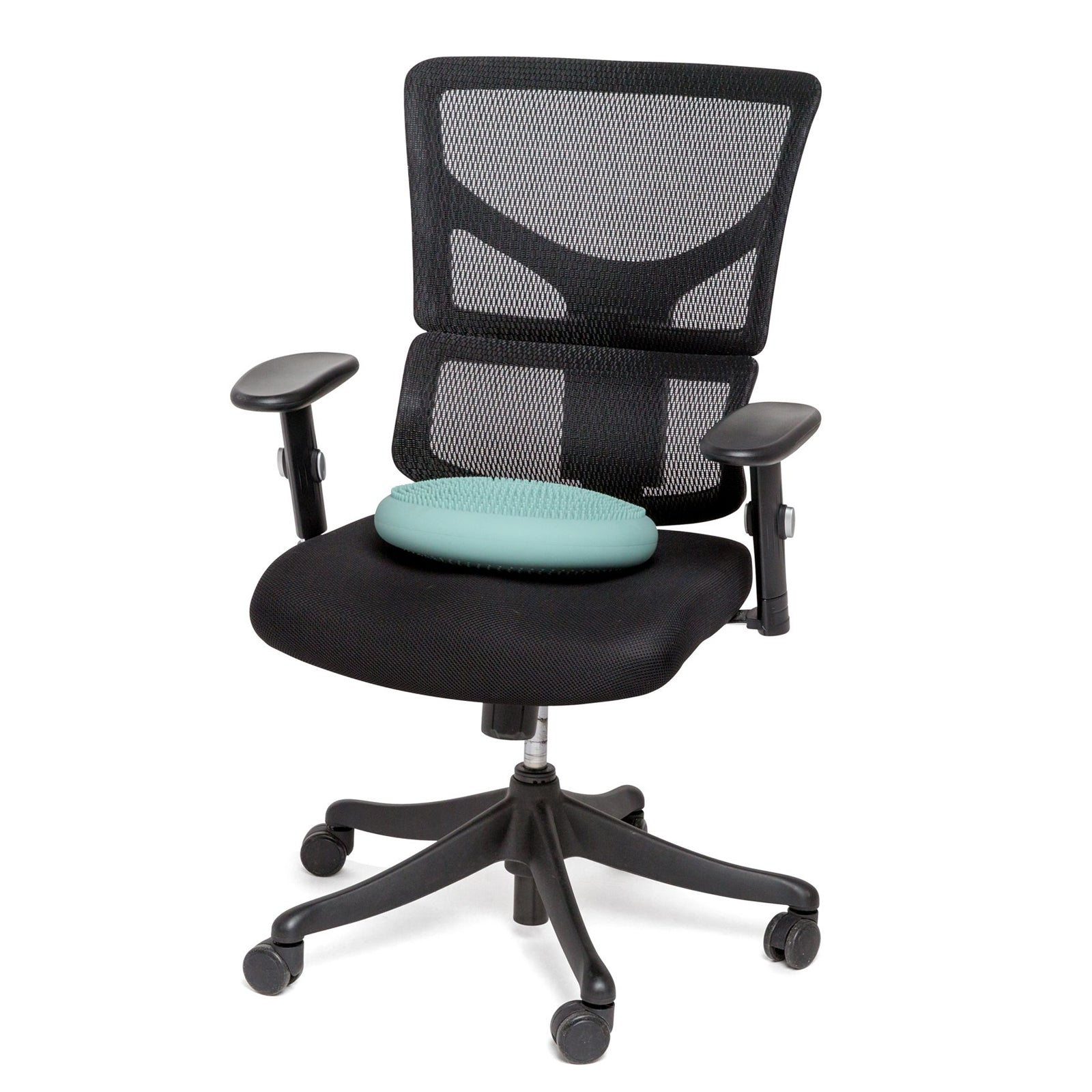 Bouncyband Big Wiggle Seat Sensory Cushion for Kids - Active Sitting Classroom Chair Alternative - Improves Focus & Fidgeting (Silver) - Perfect for ADHD, Autism & School Use