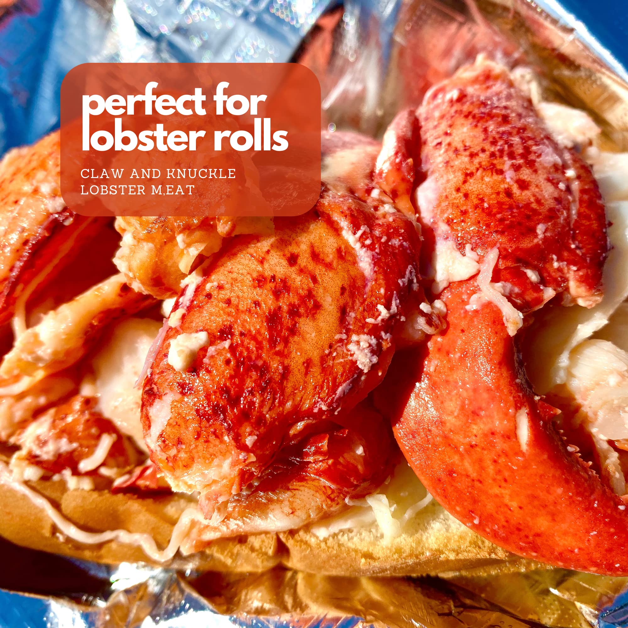 Premium Maine Lobster Meat - 4 lbs Cooked Fresh Frozen Cold Water Claw & Knuckle Meat | High in Protein, Omega-3, Vitamins | Perfect for Pasta, Salads, Lobster Rolls & Gourmet Dishes