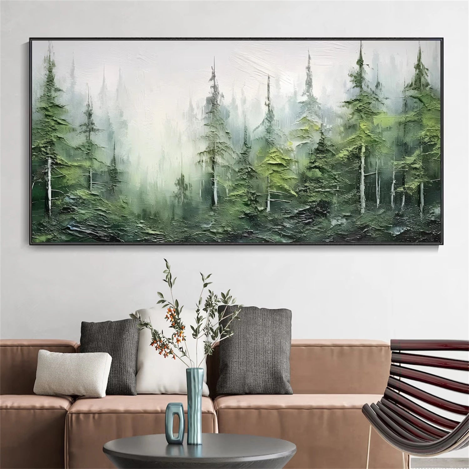 Flower and Tree Painting #FT104 - Handmade Canvas Art for Home Decor, Living Room, Bedroom & Office Wall Decor