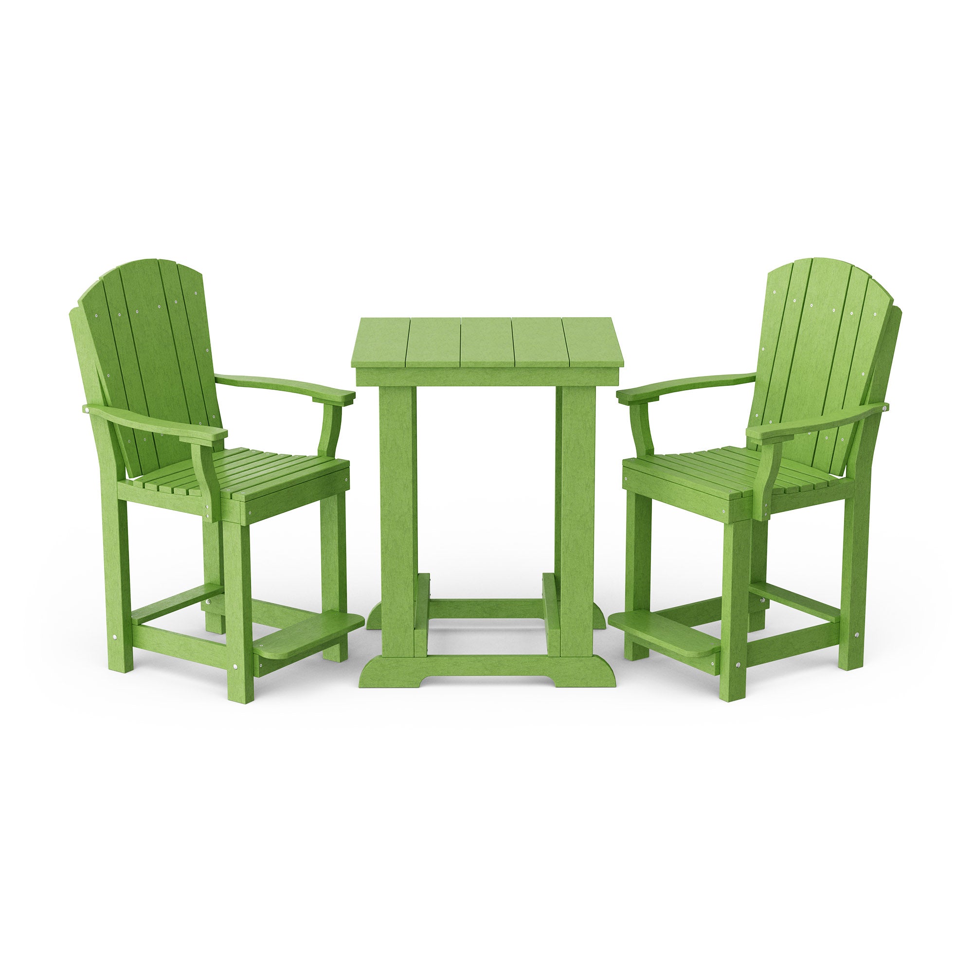 Heritage 3-Piece Patio Counter Height Bar Set - Outdoor Bistro Table & Stools for Backyard, Deck, Garden, Poolside Dining & Entertaining