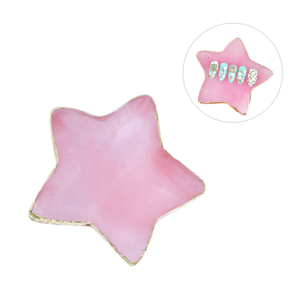 Stylish Resin Nail Art Palette for Watercolor Mixing - Durable Manicure Polish Holder & Color Plate - Perfect for Professional Nail Artists & DIY Home Manicures