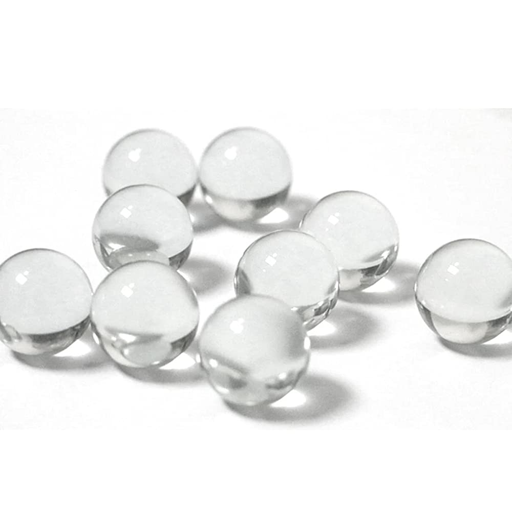 GUITU Solid Marble Bouncing Ball - 10mm Clear Glass Marbles for Home Decor, Marble Games & Kids Sensory Play | Perfect for DIY Crafts, Vase Fillers & Classic Marble Shooters