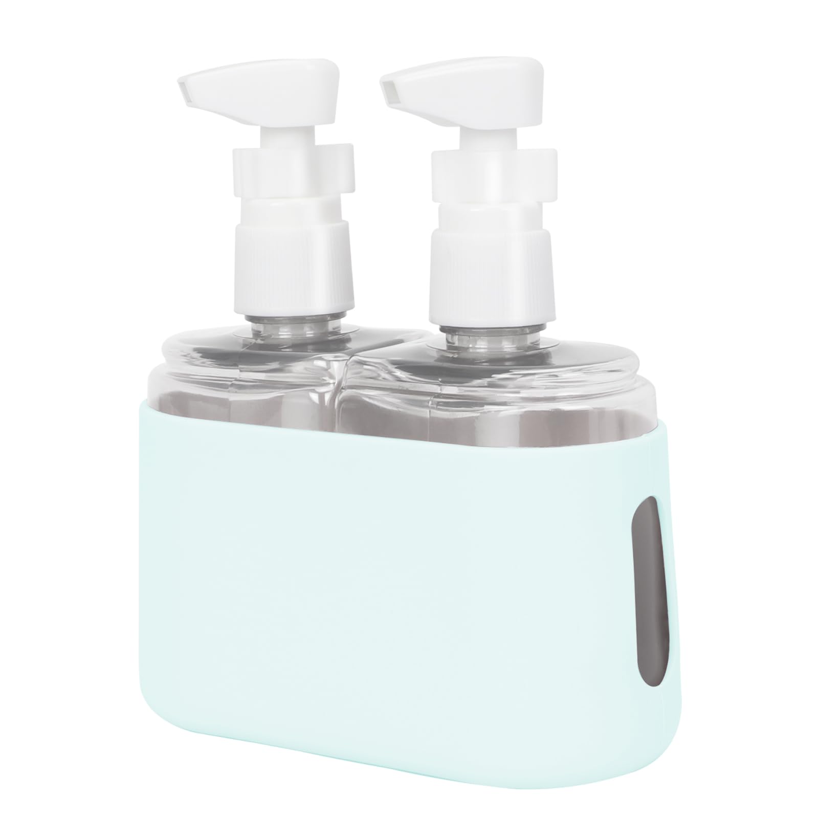 Songaa 2-in-1 Travel Bottles for Shampoo & Conditioner - Leak Proof Toiletry Containers with Pump, TSA Approved Travel Size Liquid Holders (Blue) - Perfect for Airplane Carry-on, Gym, Camping & Vacation Essentials