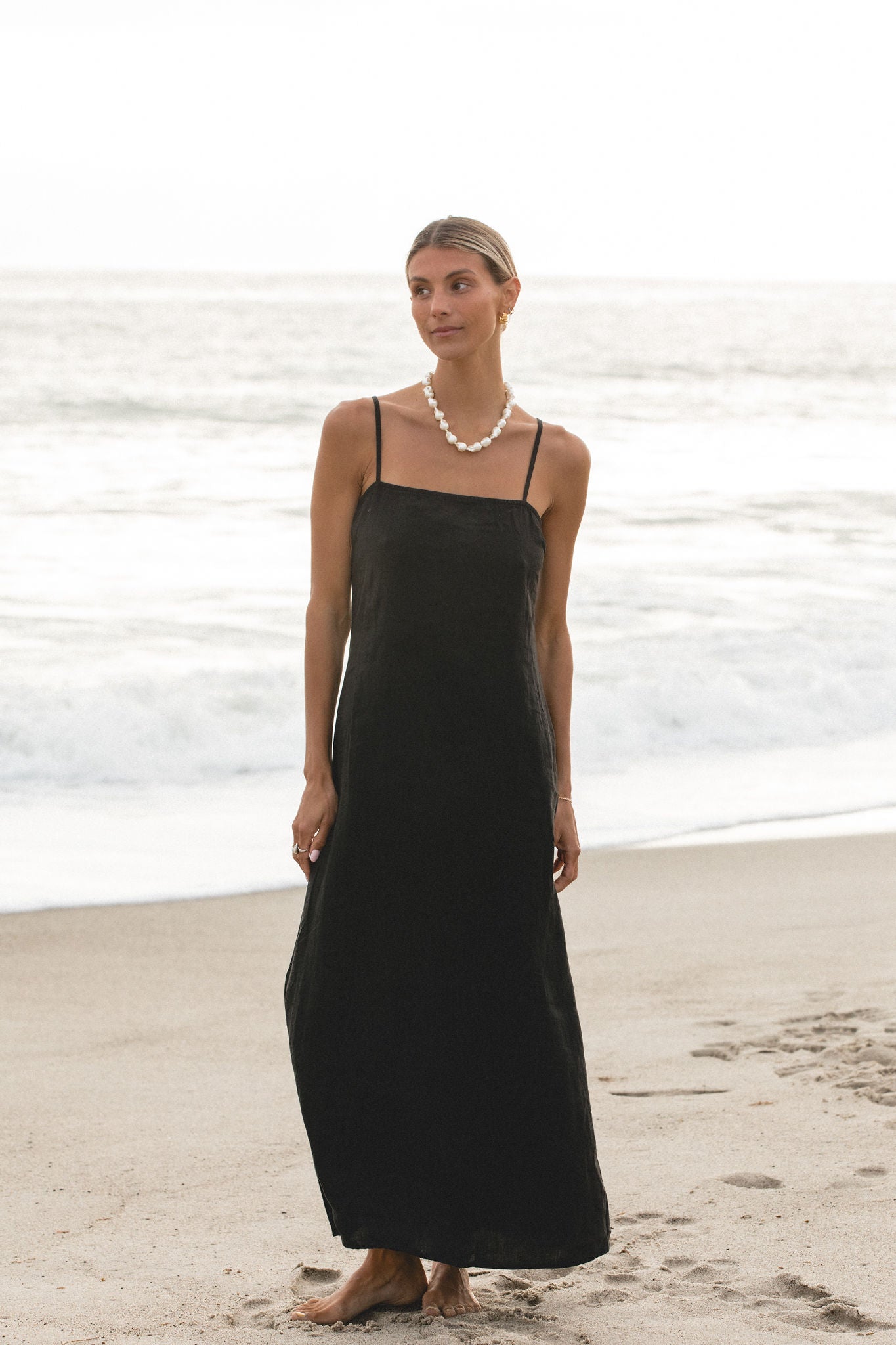 Stylish Sicily Linen Maxi Dress for Women - Breathable Summer Beach Dress, Boho Chic Vacation Outfit, Perfect for Beach Parties, Weddings & Casual Wear