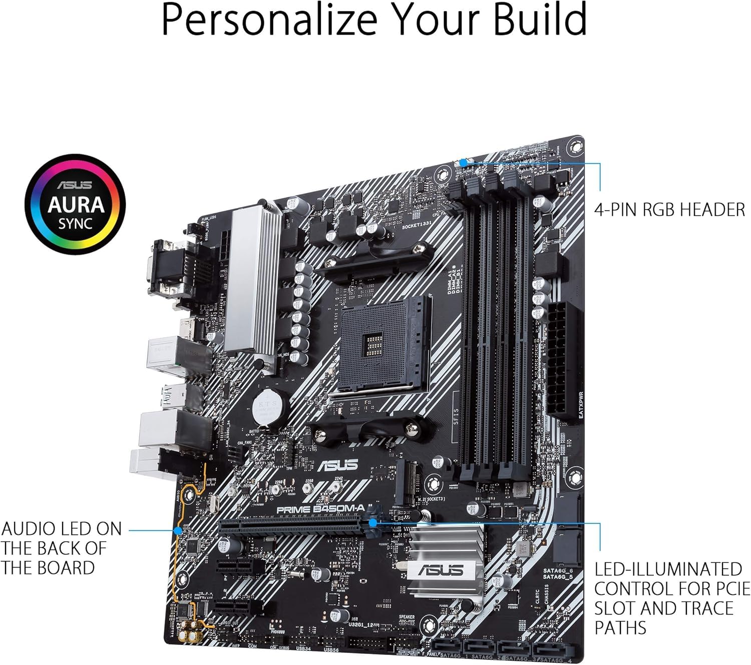 AMD Ryzen 5 5500 6-Core 12-Thread Desktop Processor with ASUS Prime B450M-A II AM4 Micro ATX Motherboard Bundle - Gaming PC Build, Streaming & Productivity Setup