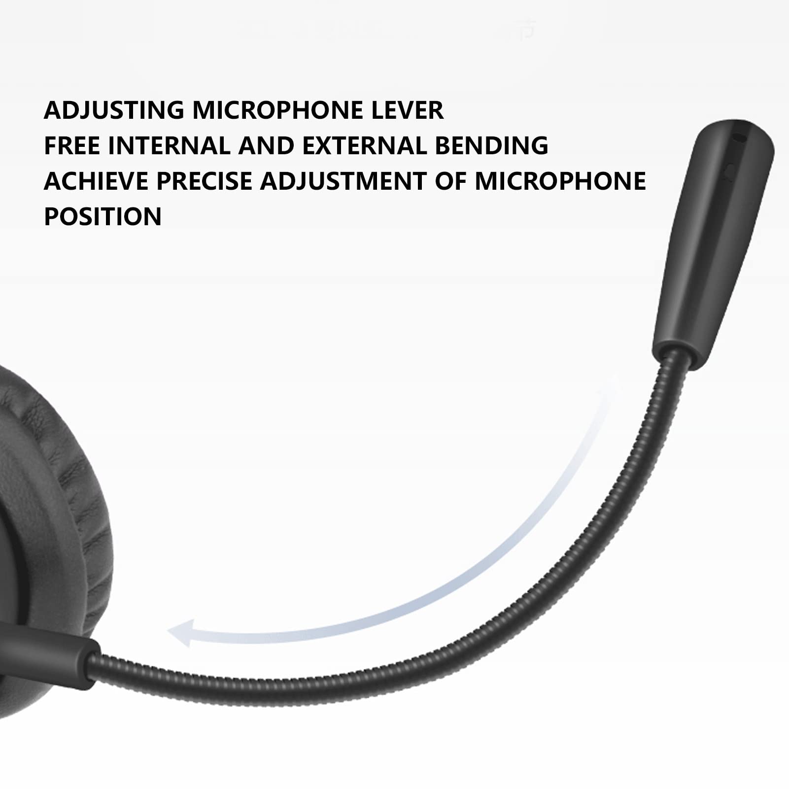 Elprico USB Wired Office Headset with Noise Cancelling Microphone - Adjustable Call Center Headphones for Customer Service, Remote Work & Online Meetings