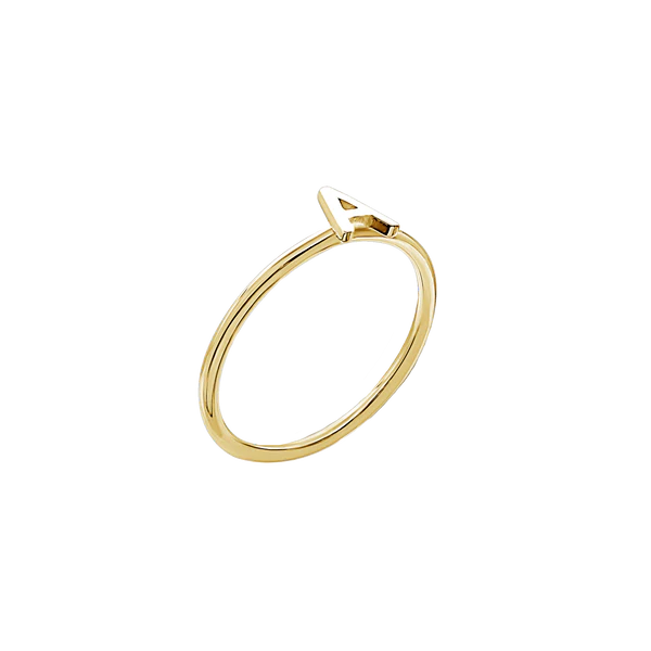 Amare Wear Initial Stackable Rings 24K Gold Plated - Personalized Name Rings for Women, Dainty Gold Alphabet Letter Rings, Minimalist Layering Jewelry for Everyday Wear, Gift for Her, Birthday, Anniversary