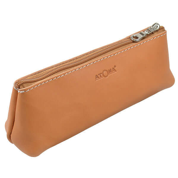 Premium Atoma Pur Leather Pencil Case - Durable & Stylish Organizer for School, Office & Travel - Perfect for Students, Professionals & Artists