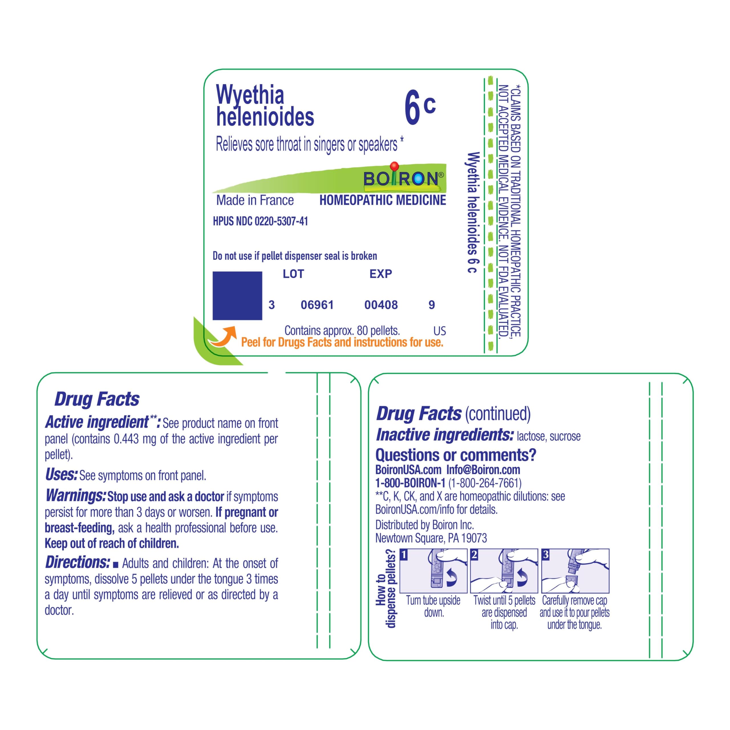 BOIRON USA - Wyethia Helenoides 6c Homeopathic Medicine for Allergy Relief | Natural Health & Beauty Remedy | Supports Seasonal Allergy Symptoms & Respiratory Comfort