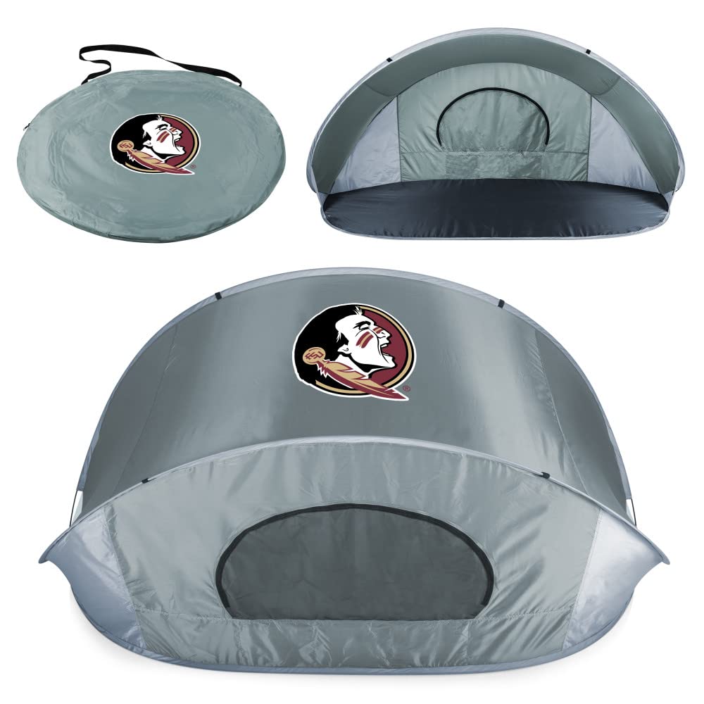 PICNIC TIME NCAA Florida State Seminoles Manta Portable Beach Tent - Instant Pop Up Sun Shelter for Beach, Camping, Backyard & Outdoor Events - UV Protection & Windproof Design
