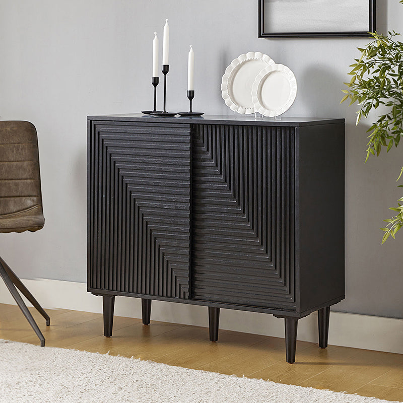 Archie 34-Inch Tall 2-Door Multifunctional Bar Cabinet with Adjustable Shelves - Modern Home Bar Storage for Living Room, Dining Room or Office (Optional Styles Available)
